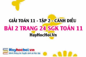 Bài 2 trang 24 Toán 11 tập 2 Cánh Diều
